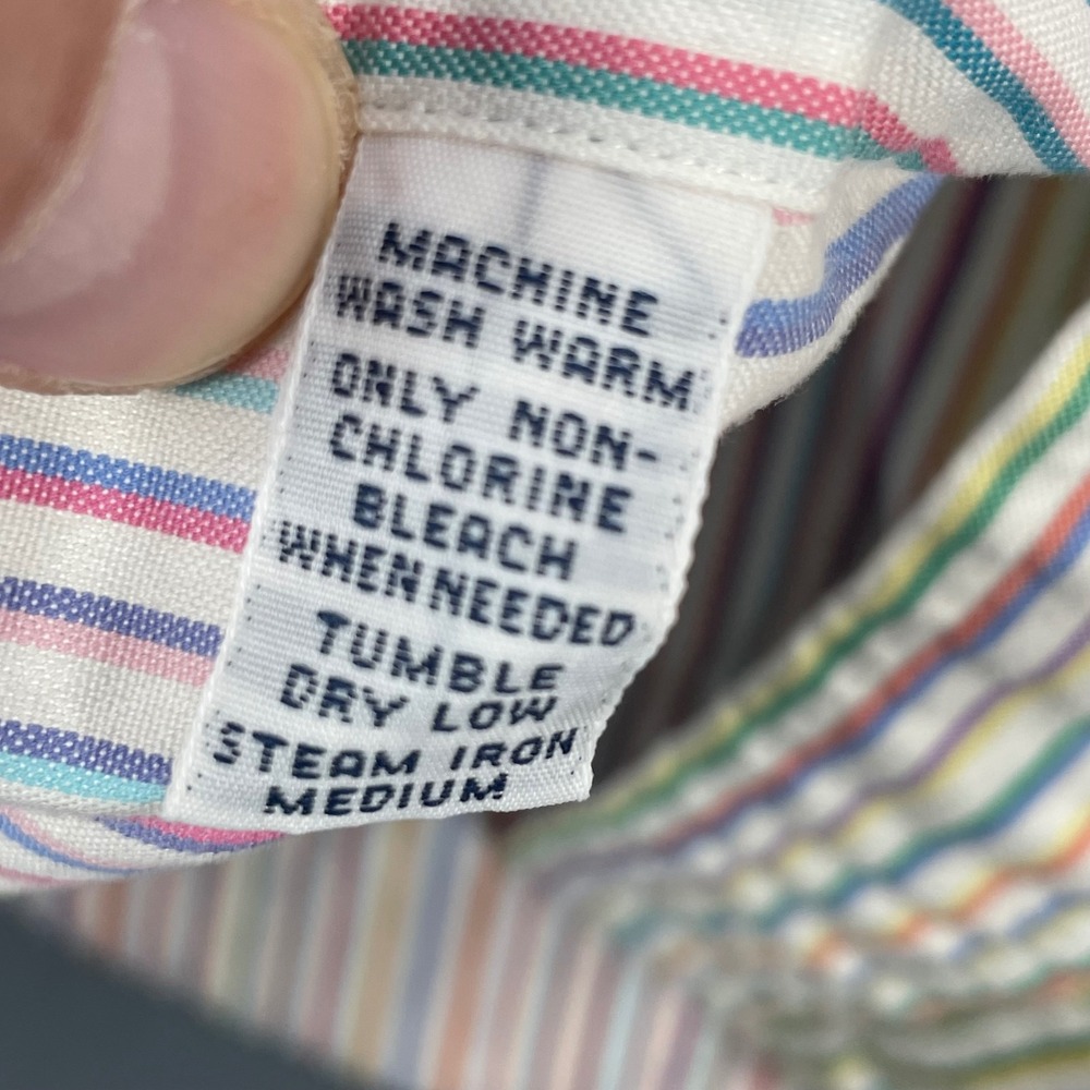 Polo Ralph Lauren Multi Color Striped Regent Custom Fit Shirt Mens 16 34/35 - Picture 4 of 7